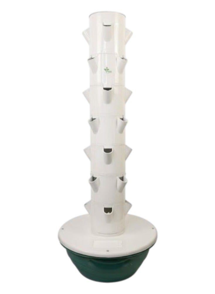 برج زراعة مائي للحدائق الداخلية والخارجية، صديق للبيئة، آمن، يوجد به 28 حفرة, للزراعة الداخلية والخارجية، زراعة نباتات مختلفة بنظام مائي - Image 1